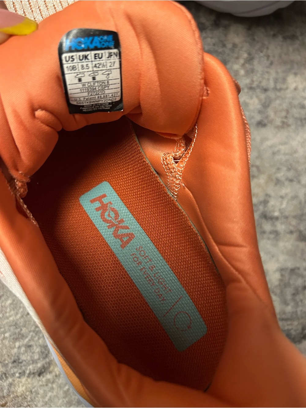HOKA Women's Running Shoes - Cantaloupe/ Orange - Picture 3 of 4